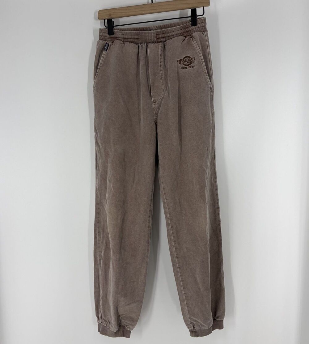 Crazy Shirts Hawaii Pants Small Men Brown Original Chocolate Dyed Pull On Lounge